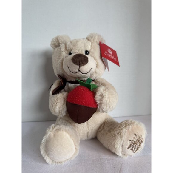 EDIBLE ARRANGEMENTS BERRY LOVED BEARs CHOCOLATE COVERED STRAWBERRY 9" PLUSH - Picture 2 of 3